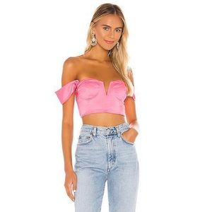 Superdown Coralia Bustier Top In Pink